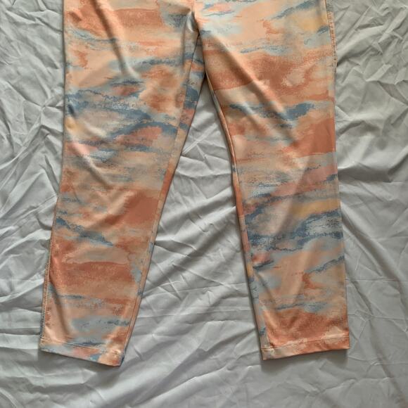Cali Active women's orange tie dye cropped length activewear legging Large - Picture 5 of 8